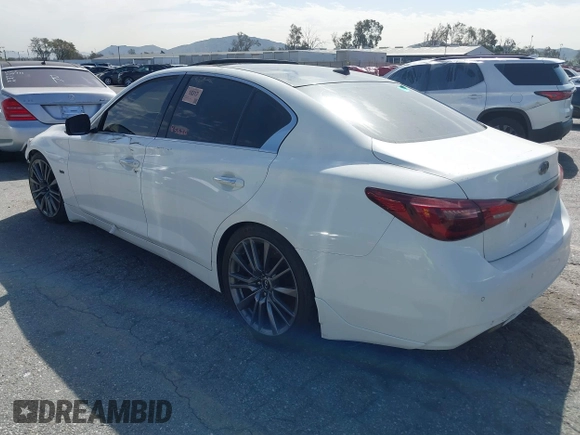 2019 Infiniti Q50 Luxe with VIN JN1EV7APXKM513850, listed as a IAAI auction lot 41689080 with 85,520 mi miles and . Bid and sale history available at DreamBid. Image 3.
