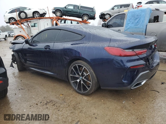 2020 BMW 8 Series 840i with VIN WBAAE2C02LCE41189, listed as a Copart auction lot 37305074 with 0 mi miles and Salvage Title. Bid and sale history available at carsss.com. Image 2.