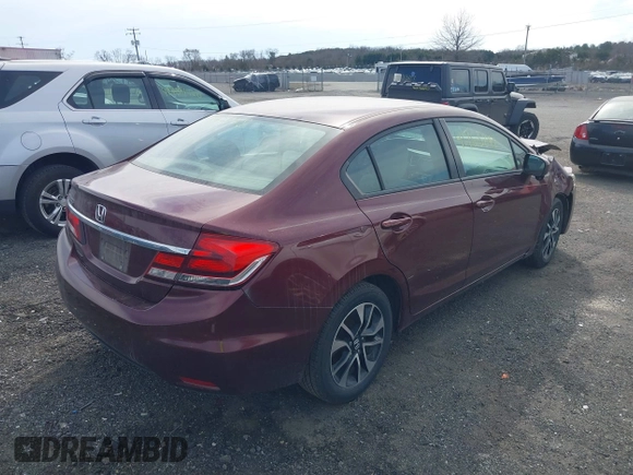 2015 Honda Civic EX with VIN 2HGFB2F86FH507438, listed as a IAAI auction lot 41763248 with 149,860 mi miles and . Bid and sale history available at carsss.com. Image 4.