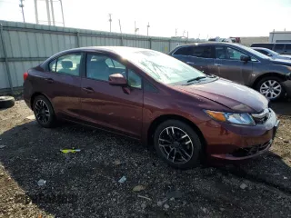 2012 Honda Civic EX-L with VIN 19XFB2F92CE022759, listed as a Copart auction lot 51343545 with 135,540 mi miles and Salvage Title. Bid and sale history available at DreamBid. Image 4.