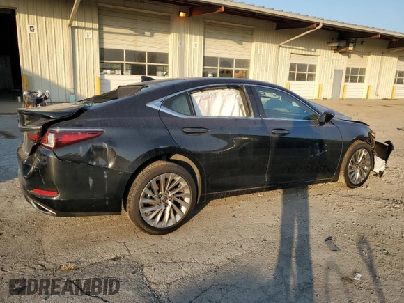 2022 Lexus ES with VIN 58AFZ1B11NU135486, listed as a Copart auction lot 75721464 with 0 mi miles and Salvage Title. Bid and sale history available at carsss.com. Image 3.