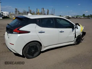 2023 Nissan LEAF SV Plus with VIN 1N4CZ1CVXPC550983, listed as a Copart auction lot 58573805 with 50,673 mi miles and Salvage title. Bid and sale history available at DreamBid. Image 3.