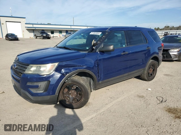 2016 Ford Utility Police Interceptor with VIN 1FM5K8AR5GGA71896, listed as a Copart auction lot 81065904 with 160,882 mi miles and Salvage Title. Bid and sale history available at carsss.com. Image 1.