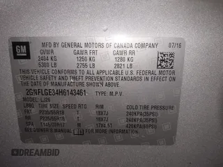 2017 Chevrolet Equinox Premier with VIN 2GNFLGE34H6143461, listed as a IAAI auction lot 41972015 with 94,492 mi miles. Bid and sale history available at carsss.com. Image 9.