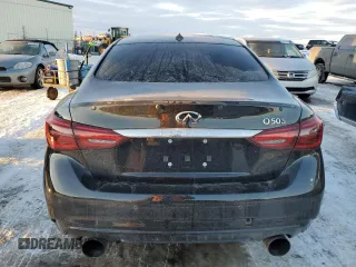 2020 Infiniti Q50 Red Sport 400 with VIN JN1FV7AR3LM660387, listed as a Copart auction lot 87592075 with 34,278 mi miles and Salvage Title. Bid and sale history available at carsss.com. Image 6.