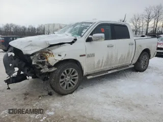 2015 Ram 1500 Laramie Longhorn with VIN 1C6RR7PM4FS655846, listed as a Copart auction lot 87804655 with 159,557 mi miles and Salvage title. Bid and sale history available at DreamBid. Image 1.