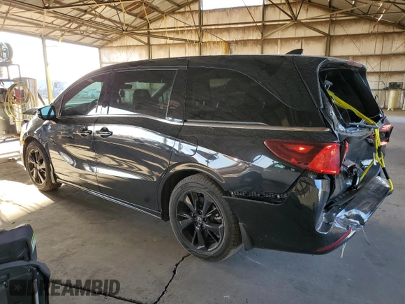 2023 Honda Odyssey Sport with VIN 5FNRL6H71PB025357, listed as a Copart auction lot 45682075 with 56,291 mi miles and Salvage Title. Bid and sale history available at carsss.com. Image 2.