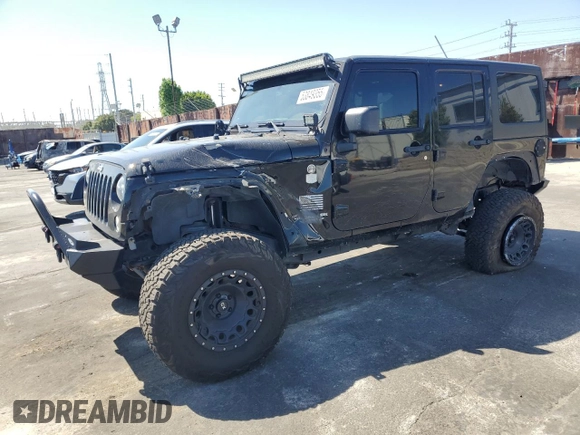 2014 Jeep Wrangler Unlimited Sahara z VIN 1C4BJWEG4EL164226, wystawiony jako Copart lot #53849355 z przebiegiem 82 145 mil mil oraz Szkoda całkowita • Salvage title. Historia ofert i sprzedaży dostępna na DreamBid. Obrazek 1.
