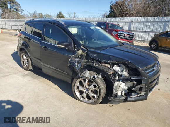 2014 Ford Escape Titanium with VIN 1FMCU0JX4EUA42499, listed as a Copart auction lot 87951075 with 108,358 mi miles and Salvage Title. Bid and sale history available at carsss.com. Image 4.