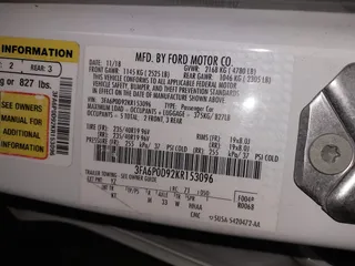 2019 Ford Fusion Titanium with VIN 3FA6P0D92KR153096, listed as a IAAI auction lot 41679393 with 127,292 mi miles and . Bid and sale history available at DreamBid. Image 9.
