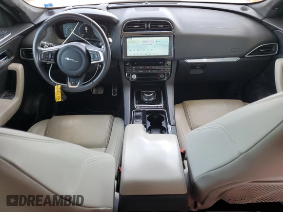 2017 Jaguar F-Pace with VIN SADCP2BV8HA048370, listed as a Copart auction lot 53865225 with 43,540 mi miles and Salvage title. Bid and sale history available at DreamBid. Image 8.