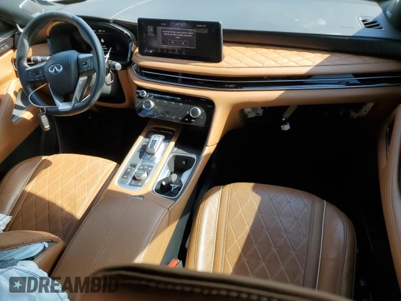 2023 Infiniti QX60 Autograph with VIN 5N1DL1HU3PC353763, listed as a Copart auction lot 52524745 with 25,541 mi miles and Salvage title. Bid and sale history available at DreamBid. Image 8.
