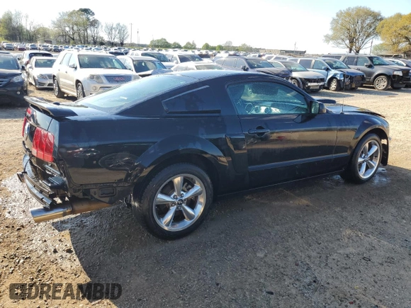 2007 Ford Mustang GT Deluxe with VIN 1ZVFT82HX75245627, listed as a Copart auction lot 50829185 with 46,175 mi miles and Salvage Title. Bid and sale history available at carsss.com. Image 3.