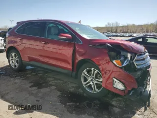 2015 Ford Edge Titanium with VIN 2FMTK4K93FBB03491, listed as a Copart auction lot 54075365 with 94,095 mi miles and Salvage Title. Bid and sale history available at carsss.com. Image 4.
