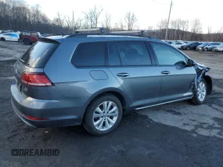2018 Volkswagen Golf SportWagen S with VIN 3VW117AU7JM767674, listed as a Copart auction lot 43947765 with 60,776 mi miles and Salvage Title. Bid and sale history available at carsss.com. Image 3.