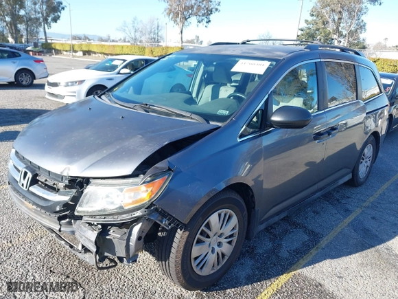 2014 Honda Odyssey LX with VIN 5FNRL5H23EB015067, listed as a IAAI auction lot 41760301 with 167,389 mi miles. Bid and sale history available at carsss.com. Image 17.