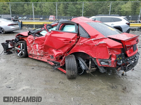 2019 Audi RS 3 with VIN WUABWGFF4KA904106, listed as a Copart auction lot 72851844 with Not provided miles and Salvage title. Bid and sale history available at DreamBid. Image 2.