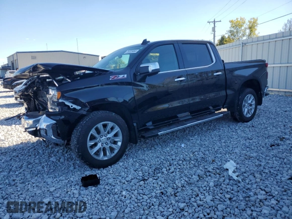 2022 Chevrolet Silverado 1500 LTZ with VIN 3GCUYGET9NG190955, listed as a Copart auction lot 75223464 with 19,225 mi miles and Salvage Title. Bid and sale history available at DreamBid. Image 1.