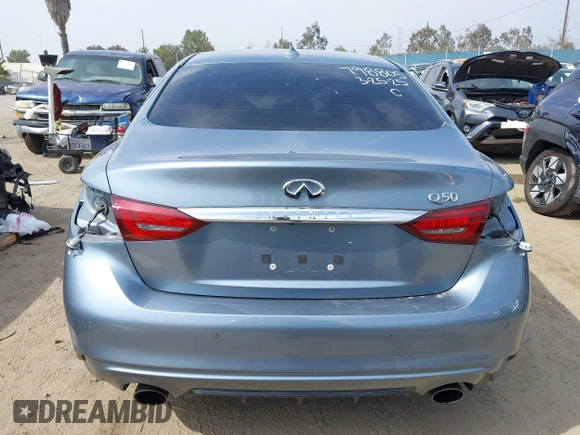 2018 Infiniti Q50 3.0t LUXE with VIN JN1EV7AP9JM352079, listed as a IAAI auction lot 42030404 with 62,550 mi miles. Bid and sale history available at carsss.com. Image 16.