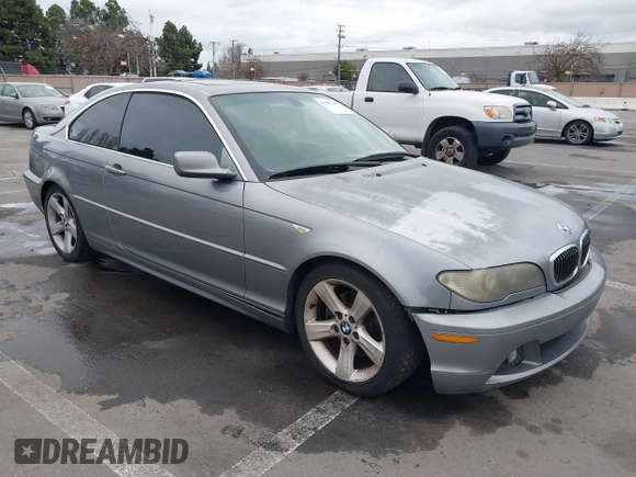 2004 BMW 3 Series 325Ci with VIN WBABD33424PL01554, listed as a IAAI auction lot 41499467 with 211,924 mi miles and . Bid and sale history available at carsss.com. Image 1.