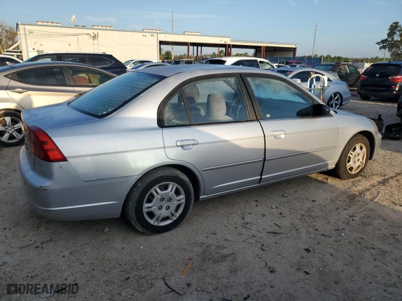 2002 Honda Civic LX with VIN 2HGES16512H518935, listed as a Copart auction lot 70000484 with 76,649 mi miles and Non Repairable. Bid and sale history available at carsss.com. Image 3.