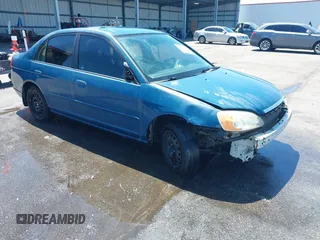 2003 Honda Civic LX with VIN 2HGES165X3H598298, listed as a IAAI auction lot 42035109 with 216,806 mi miles. Bid and sale history available at carsss.com. Image 1.