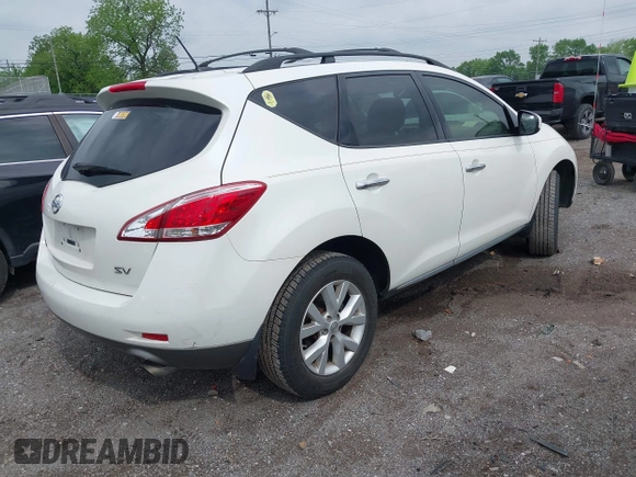 2013 Nissan Murano LE with VIN JN8AZ1MU0DW209419, listed as a IAAI auction lot 42135318 with 173,256 mi miles. Bid and sale history available at carsss.com. Image 4.