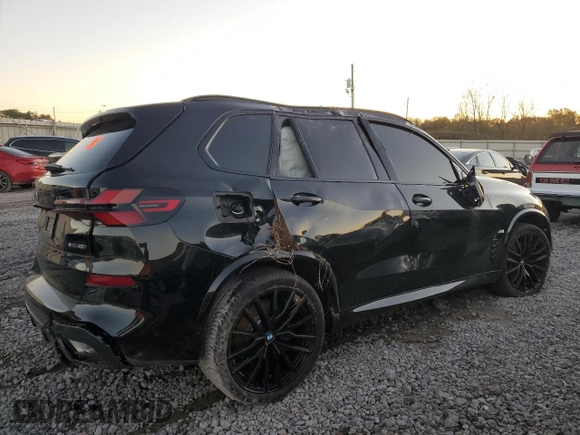 2025 BMW X5 sDrive40i with VIN 5UX13EU05S9Y15083, listed as a Copart auction lot 81533604 with 0 mi miles and Salvage Title. Bid and sale history available at carsss.com. Image 3.