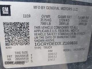 2020 Chevrolet Silverado 1500 LT with VIN 1GCRYDED3LZ169836, listed as a IAAI auction lot 41381881 with 98,804 mi miles. Bid and sale history available at carsss.com. Image 9.