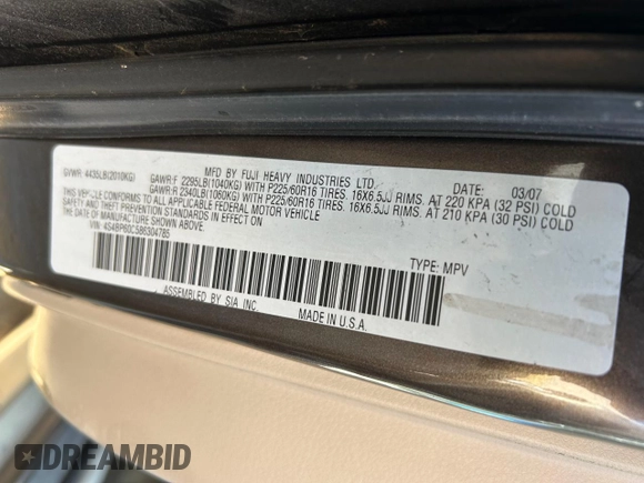 2008 Subaru Outback z VIN 4S4BP60C586304785, wystawiony jako Copart lot #78264124 z przebiegiem 216 034 mil mil oraz Czysty tytuł • Clean title. Historia ofert i sprzedaży dostępna na DreamBid. Obrazek 10.