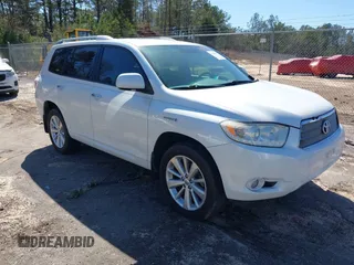 2009 Toyota Highlander Hybrid Limited with VIN JTEEW44A692029031, listed as a IAAI auction lot 41782002 with 279,654 mi miles. Bid and sale history available at carsss.com. Image 1.