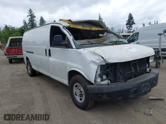 2013 Chevrolet Express Cargo with VIN 1GCWGGBA9D1163007, listed as a IAAI auction lot 42438809 with Not provided miles and . Bid and sale history available at DreamBid. Image 1.