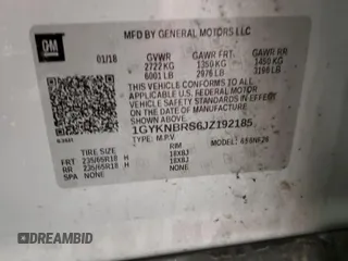 2018 Cadillac XT5 AWD with VIN 1GYKNBRS6JZ192185, listed as a Copart auction lot 44404655 with Not provided miles and Salvage title. Bid and sale history available at DreamBid. Image 14.