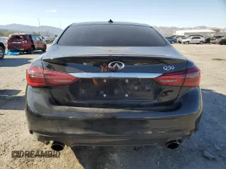 2019 Infiniti Q50 Luxe with VIN JN1EV7APXKM510124, listed as a Copart auction lot 59026325 with 43,228 mi miles and Salvage title. Bid and sale history available at DreamBid. Image 6.
