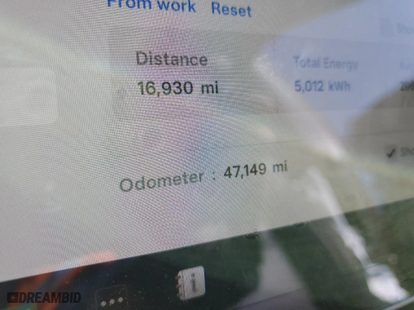 2019 Tesla Model 3 Long Range with VIN 5YJ3E1EB6KF392968, listed as a Copart auction lot 46651305 with 47,149 mi miles and Salvage Title. Bid and sale history available at carsss.com. Image 9.