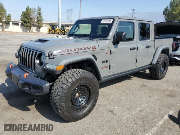 2021 Jeep Gladiator Mojave with VIN 1C6JJTEGXML578689, listed as a Copart auction lot 62963785 with 36,878 mi miles and Salvage title. Bid and sale history available at DreamBid. Image 1.