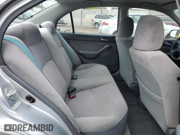 2002 Honda Civic LX with VIN 2HGES16532H577033, listed as a Copart auction lot 52639645 with 105,095 mi miles and Salvage Title. Bid and sale history available at DreamBid. Image 10.