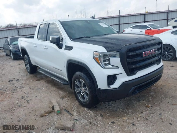 2021 GMC Sierra 1500 SLE with VIN 1GTR8BEK6MZ279543, listed as a IAAI auction lot 41795429 with 156,412 mi miles. Bid and sale history available at carsss.com. Image 1.