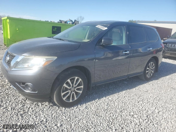 2014 Nissan Pathfinder SV with VIN 5N1AR2MN0EC683024, listed as a Copart auction lot 50230065 with 82,327 mi miles and Salvage Title. Bid and sale history available at carsss.com. Image 1.