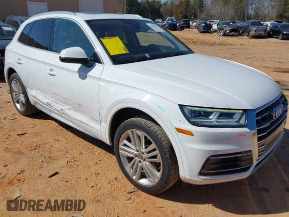 2018 Audi Q5 Premium Plus with VIN WA1BNAFYXJ2079819, listed as a IAAI auction lot 41667923 with 123,319 mi miles. Bid and sale history available at carsss.com. Image 1.