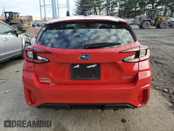 2024 Subaru Impreza Sport with VIN JF1GUAFC9R8368451, listed as a Copart auction lot 86129034 with 102 mi miles and Salvage Title. Bid and sale history available at carsss.com. Image 6.