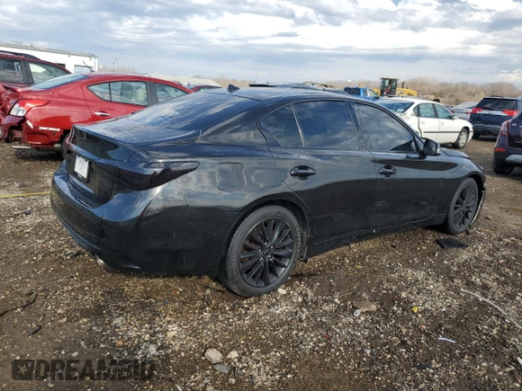 2020 Infiniti Q50 3.0t LUXE with VIN JN1EV7AR8LM256092, listed as a Copart auction lot 50659305 with 96,947 mi miles and Salvage Title. Bid and sale history available at carsss.com. Image 3.