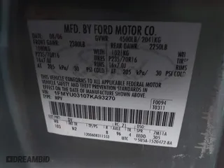 2007 Ford Escape XLT with VIN 1FMYU03107KA93270, listed as a IAAI auction lot 41723011 with 1 mi miles. Bid and sale history available at carsss.com. Image 9.