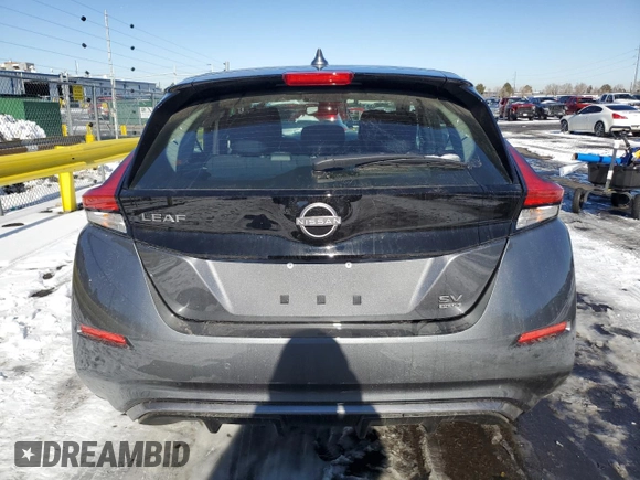 2025 Nissan LEAF SV Plus with VIN 1N4CZ1CV7SC565286, listed as a Copart auction lot 42602975 with 207 mi miles and Salvage Title. Bid and sale history available at carsss.com. Image 6.