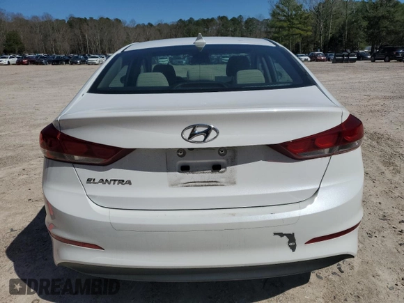 2018 Hyundai Elantra SEL with VIN 5NPD84LF0JH344272, listed as a Copart auction lot 50143465 with 36,341 mi miles and Salvage Title. Bid and sale history available at DreamBid. Image 6.