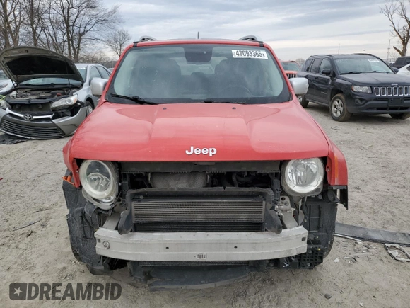 2016 Jeep Renegade Limited z VIN ZACCJADT1GPC76793, wystawiony jako Copart lot #47093365 z przebiegiem 129 838 mil mil oraz Szkoda całkowita • Salvage title. Historia ofert i sprzedaży dostępna na DreamBid. Obrazek 5.