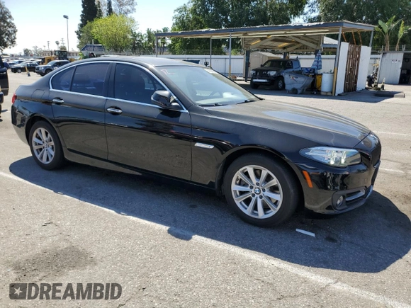 2015 BMW 5 Series 528i with VIN WBA5A5C5XFD522415, listed as a Copart auction lot 52563095 with 81,979 mi miles and Salvage Title. Bid and sale history available at carsss.com. Image 4.