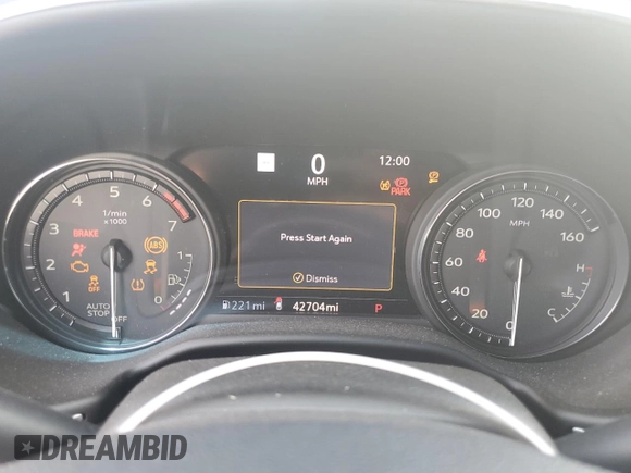 2020 Cadillac CT5 Sport with VIN 1G6DP5RK1L0155856, listed as a Copart auction lot 60001044 with 42,704 mi miles and Non Repairable. Bid and sale history available at carsss.com. Image 9.