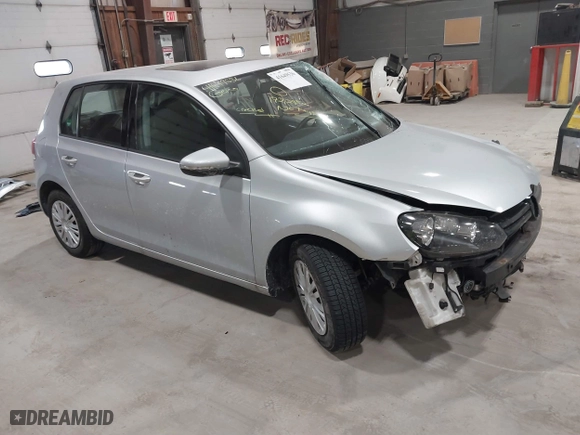 2010 Volkswagen Golf with VIN WVWDB7AJ9AW380191, listed as a IAAI auction lot 41649536 with 117,295 mi miles. Bid and sale history available at carsss.com. Image 1.