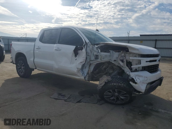 2021 Chevrolet Silverado 1500 RST with VIN 3GCUYEET8MG143659, listed as a Copart auction lot 45932625 with 74,782 mi miles and Salvage Title. Bid and sale history available at carsss.com. Image 4.